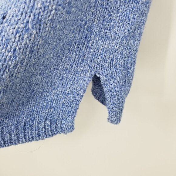 J. Jill Blue Knit Women's Long Sleeved Sweater Medium Missy Coastal Minimalist - Picture 8 of 12